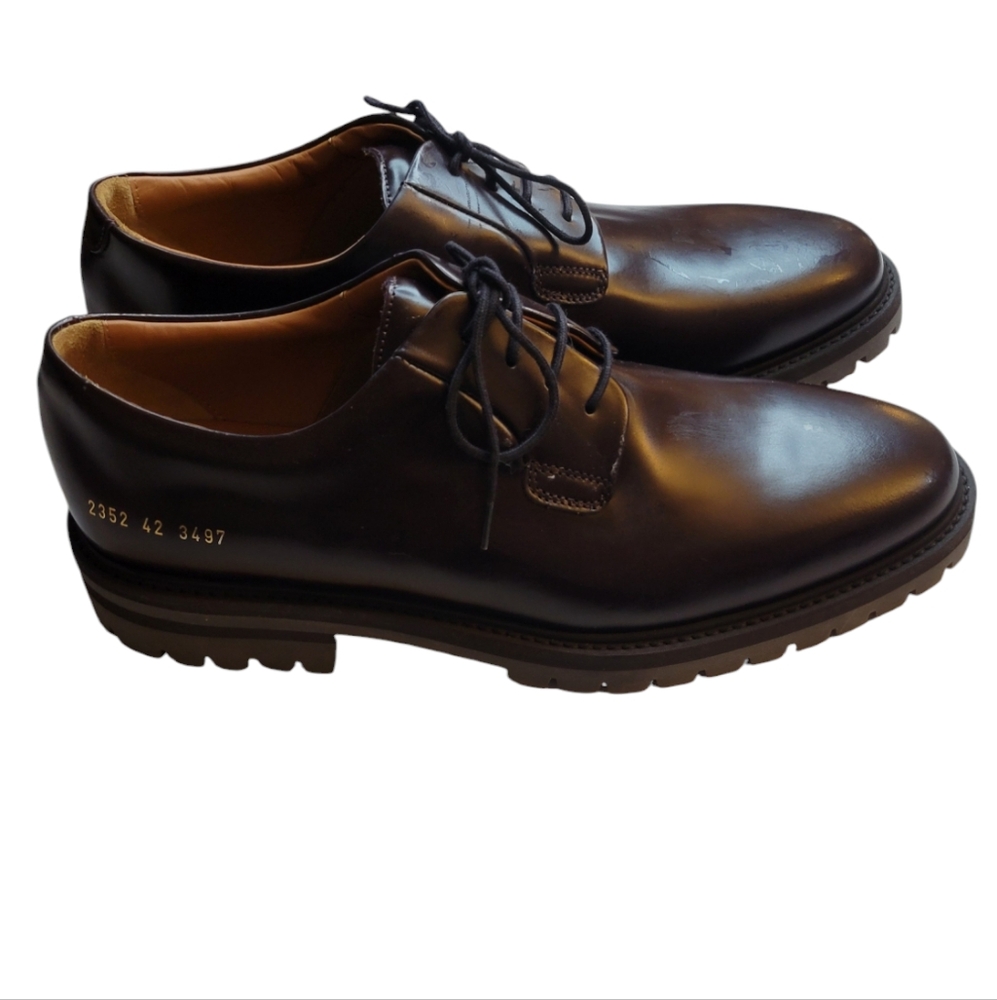 Common Projects Officer's Leather Derby Men's Size 42 EU 9 US - Picture 7 of 13